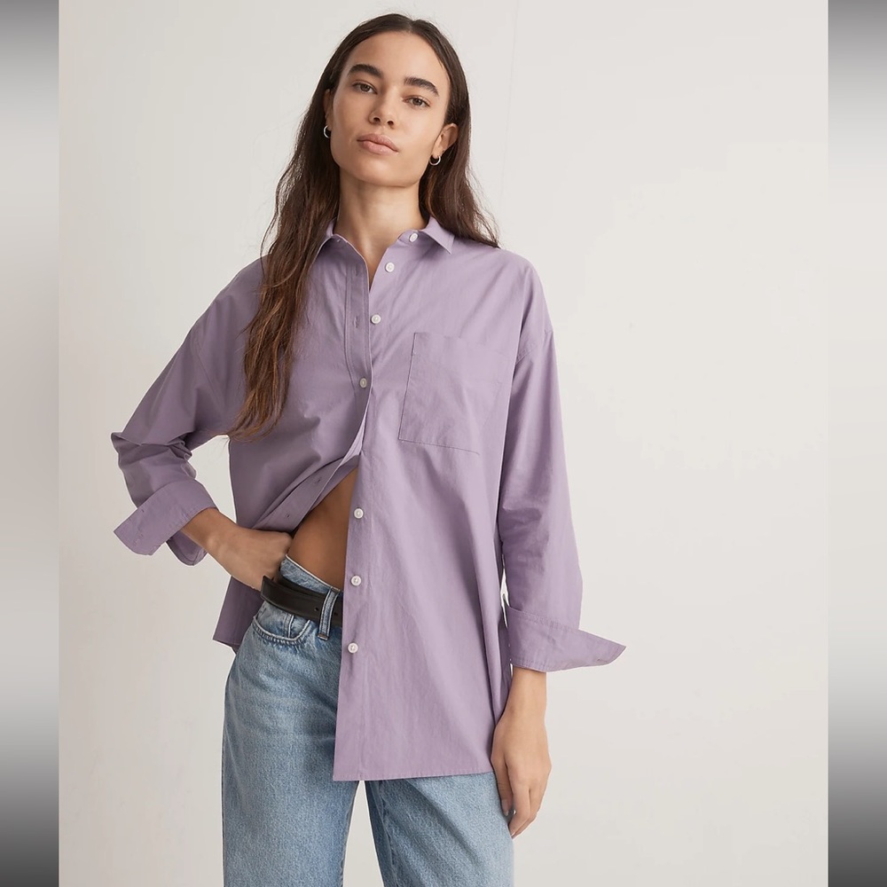 Madewell Signature Poplin Oversized Shirt